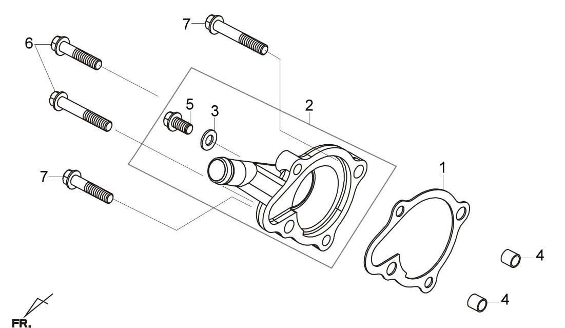 WATER PUMP COVER COMP