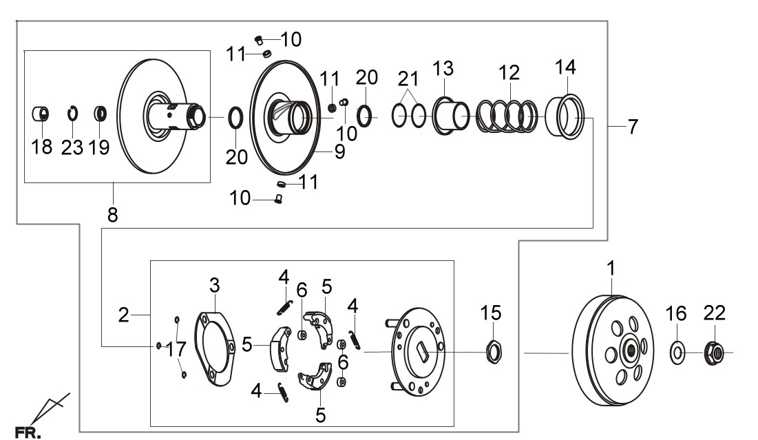 DRIVEN PULLEY ASSY