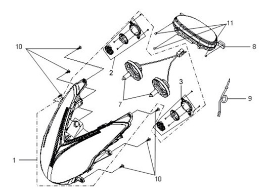 OPTICA DELANTERA & C/KM