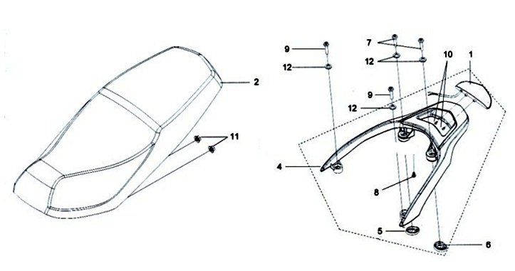 ASIENTO & ASIDERO TRASERO