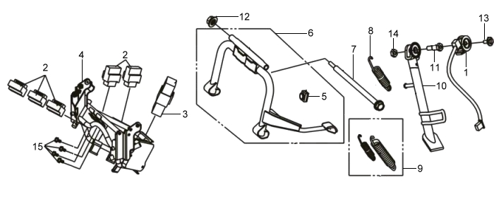 CABALLETE CENTRAL & SOPORTE FRONTAL