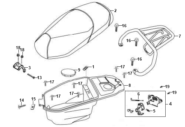 ASIENTO & ASIDERO TRASERO