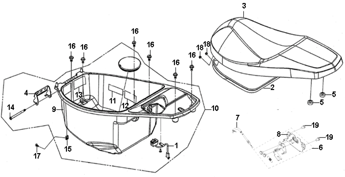 ASIENTO Y PORTACASCO