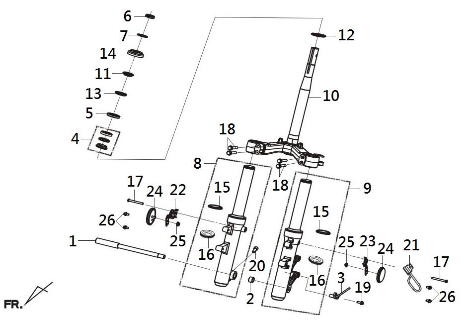 HORQUILLA SUSPENSION DELANTERA