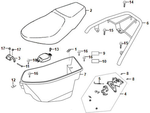 ASIENTO Y PORTACASCO