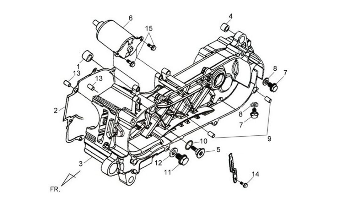 CARTER IZQUIERDO Y MOTOR ARRANQUE