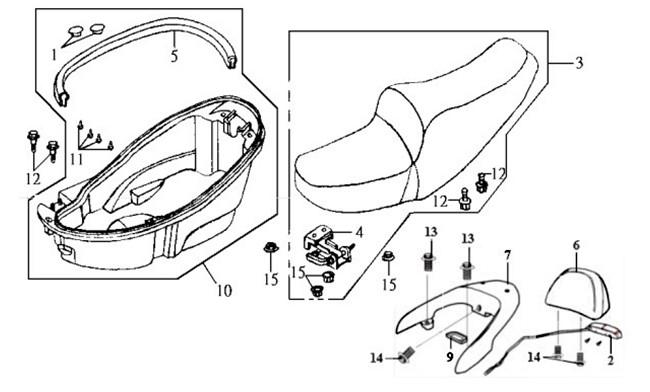 ASIENTO Y PORTACASCO