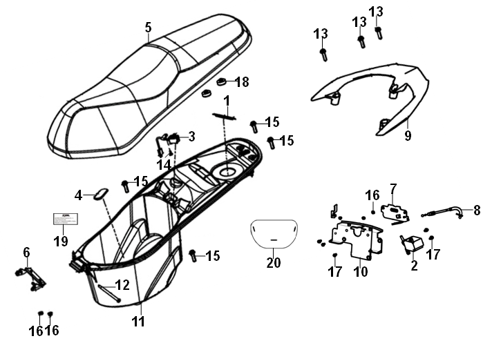 ASIENTO Y PORTACASCO