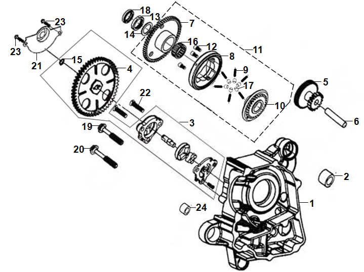 CARTER DERECHO MOTOR