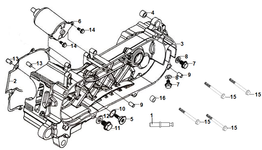 CARTER IZQUIERDO MOTOR