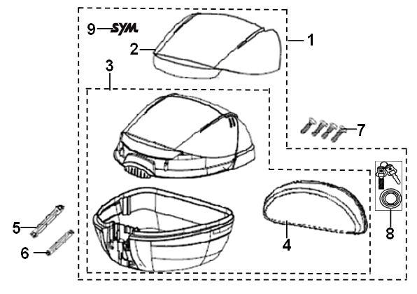 BAUL PORTA CASCO TRASERO
