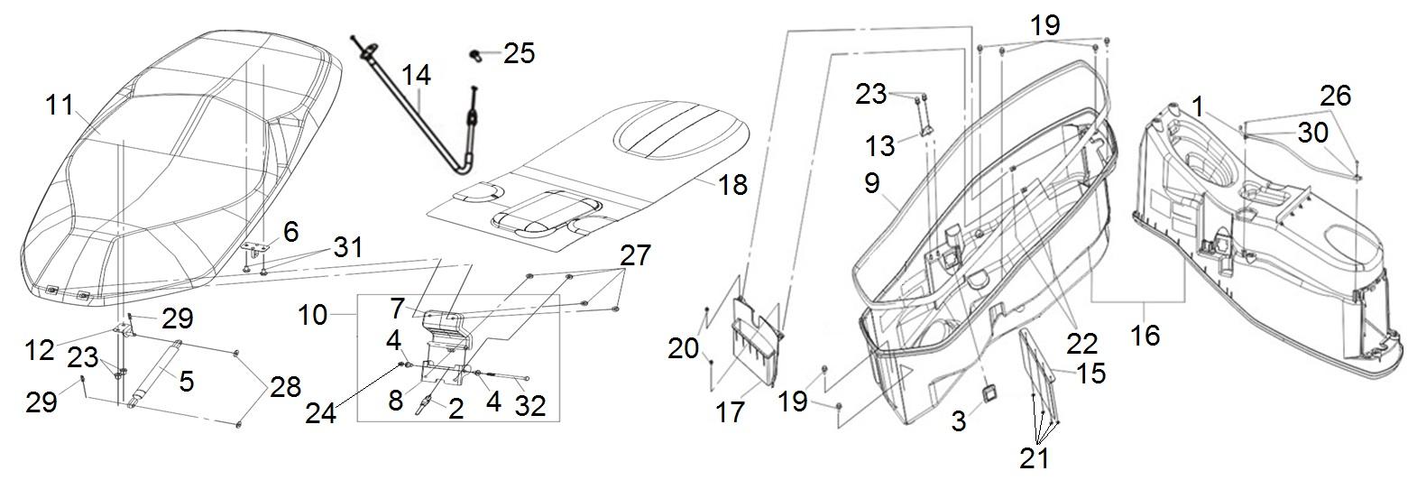 ASIENTO Y PORTACASCO