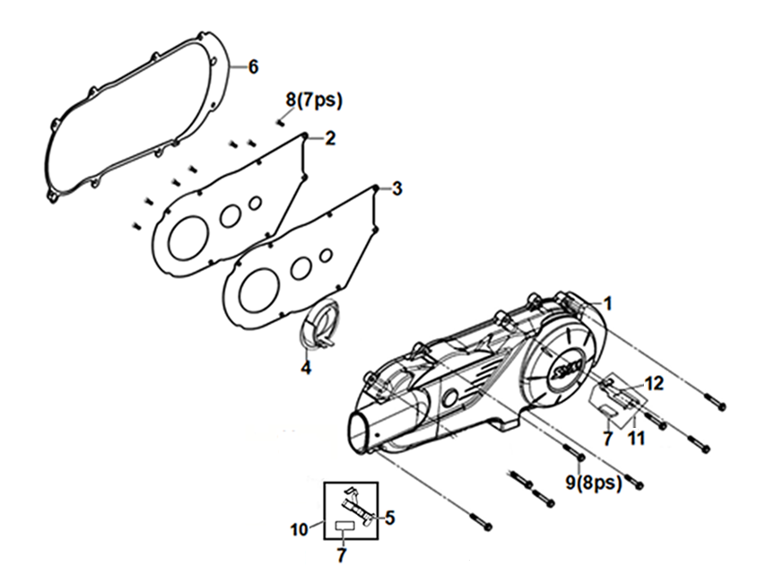 TAPA MOTOR IZQUIERDA
