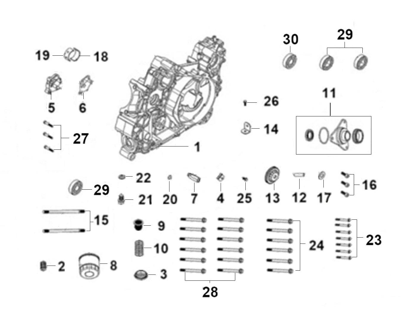 CARTER MOTOR IZQUIERDO