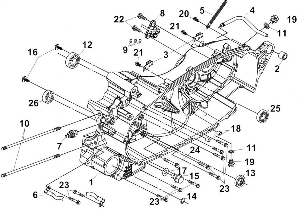 CARTER MOTOR IZQUIERDO