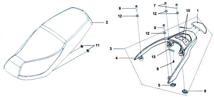ASIENTO Y ASIDERO TRASERO