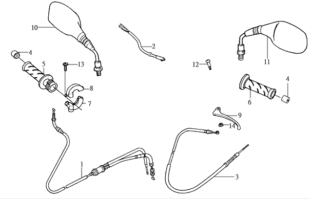CABLES DE FRENO Y ESPEJOS